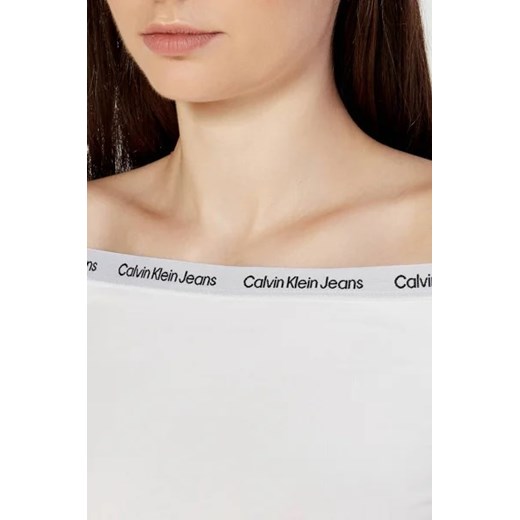Bluzka damska Calvin Klein casual z okrągłym dekoltem 