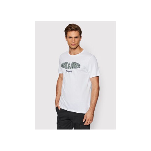 Jack&Jones T-Shirt Olive Tee 12196532 Biały Standard Fit ze sklepu MODIVO w kategorii T-shirty męskie - zdjęcie 173119850
