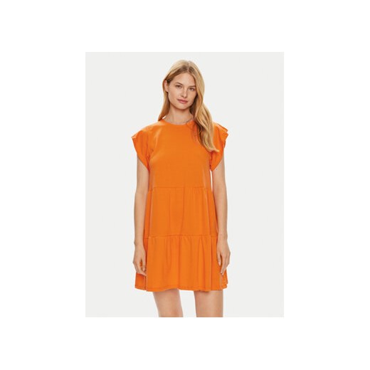 Vila Sukienka letnia Summer 14087541 Pomarańczowy Loose Fit ze sklepu MODIVO w kategorii Sukienki - zdjęcie 173119954