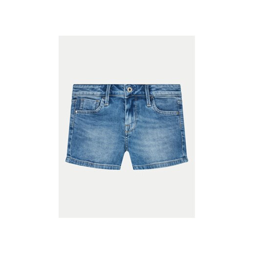 Pepe Jeans Szorty jeansowe Slim Short Jr PG800860MP0 Niebieski Slim Fit ze sklepu MODIVO w kategorii Spodenki dziewczęce - zdjęcie 173119972