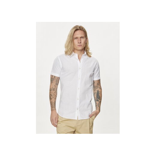 Jack&Jones Koszula Jjelinen 12248592 Biały Slim Fit ze sklepu MODIVO w kategorii Koszule męskie - zdjęcie 173120001
