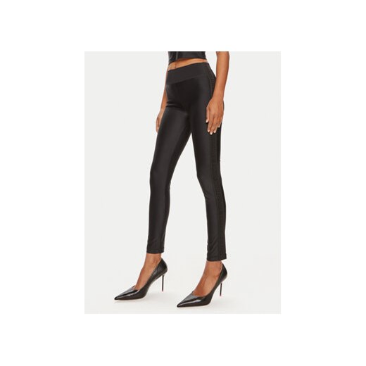 Versace Jeans Couture Legginsy 76HAC114 Czarny Skinny Fit ze sklepu MODIVO w kategorii Spodnie damskie - zdjęcie 173120114