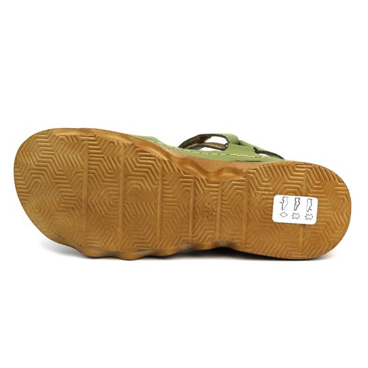Skórzane sandały damskie na platformie - HELIOS Komfort 248, zielone Helios Komfort 38 ulubioneobuwie