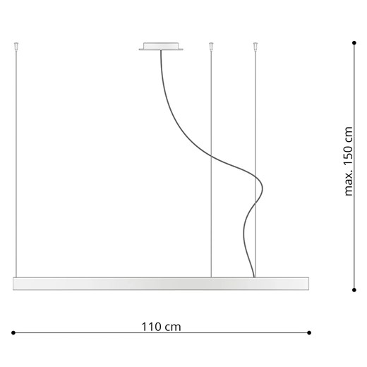 Biała lampa wisząca pierścieniowa - EXX230-Riwas Lumes One Size Edinos.pl