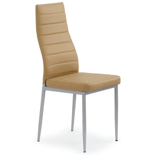 Tapicerowane krzesło Dikon - jasny brąz ze sklepu Edinos.pl w kategorii Krzesła - zdjęcie 173121280