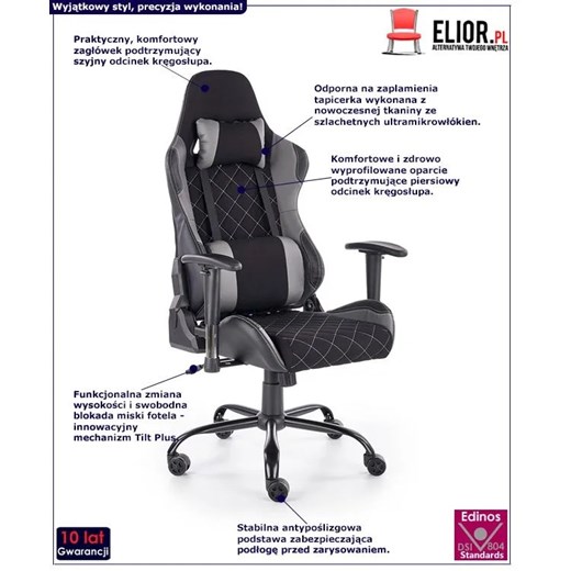 Fotel gabinetowy Edwin - czarny Elior One Size Edinos.pl