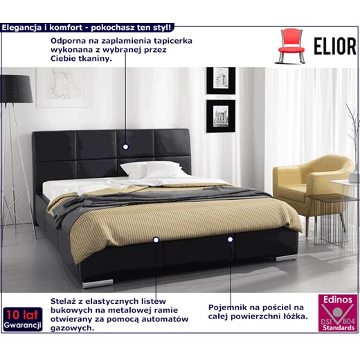 Łóżko tapicerowane Nova 3X 160x200 - 44 kolory Elior One Size Edinos.pl okazja