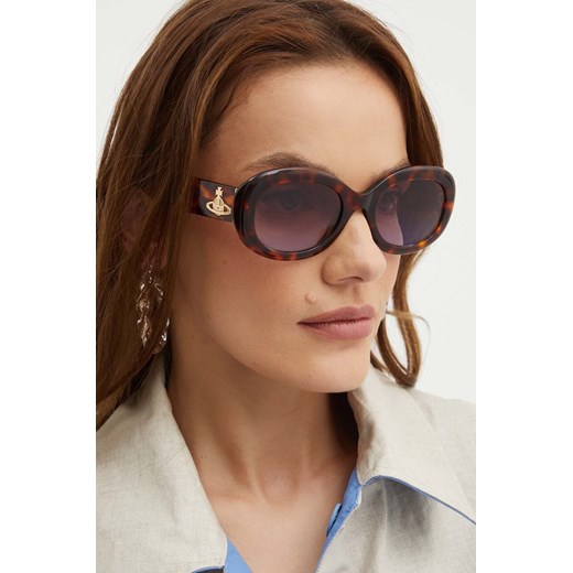 Vivienne Westwood okulary przeciwsłoneczne damskie kolor brązowy VW505110053 ze sklepu ANSWEAR.com w kategorii Okulary przeciwsłoneczne damskie - zdjęcie 173122742