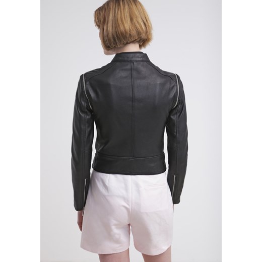 MICHAEL Michael Kors MOTO Kurtka skórzana black/silver zalando mat