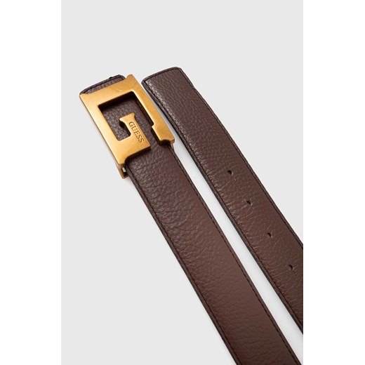 Guess pasek skórzany męski kolor brązowy BMGSBO P4235 Guess M ANSWEAR.com