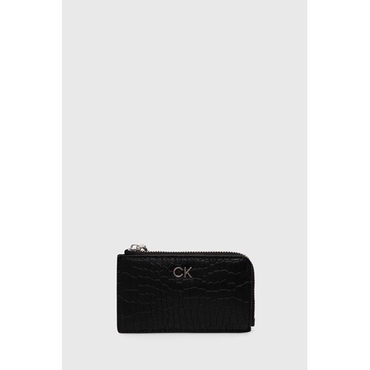 Calvin Klein portfel damski kolor czarny K60K612191 ze sklepu ANSWEAR.com w kategorii Portfele damskie - zdjęcie 173122994