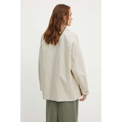 MAX&Co. kurtka dwustronna damska kolor niebieski przejściowa oversize 36 ANSWEAR.com