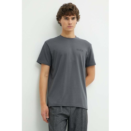 Hollister Co. t-shirt męski kolor szary gładki ze sklepu ANSWEAR.com w kategorii T-shirty męskie - zdjęcie 173123382