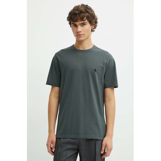 Abercrombie &amp; Fitch t-shirt męski kolor zielony gładki KI124-4099-300 ze sklepu ANSWEAR.com w kategorii T-shirty męskie - zdjęcie 173123434