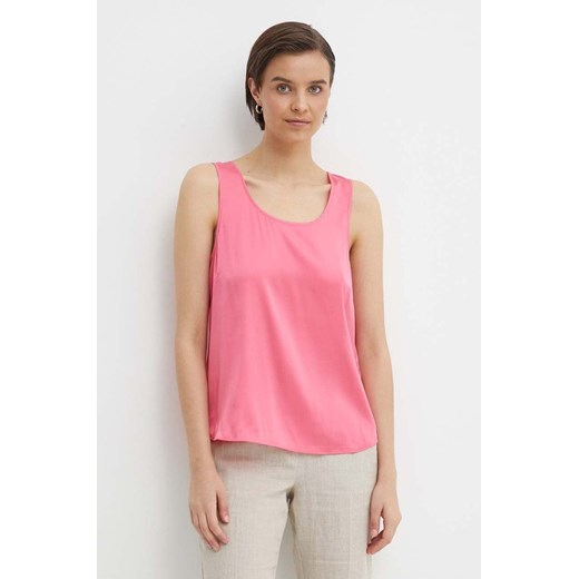 Mos Mosh bluzka jedwabna kolor różowy ze sklepu ANSWEAR.com w kategorii Bluzki damskie - zdjęcie 173123592