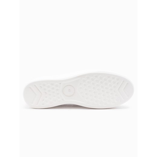 Półbuty męskie slip on na grubej podeszwie - ciemnobeżowy V1 OM-FOCS-0152 43 ombre promocja