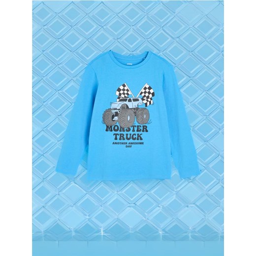 Sinsay - Koszulka z nadrukiem - mid blue ze sklepu Sinsay w kategorii T-shirty chłopięce - zdjęcie 173126393