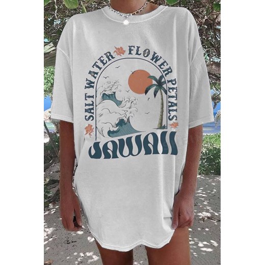 T-shirt NUTRILDA WHITE ze sklepu Ivet Shop w kategorii Bluzki damskie - zdjęcie 173127084