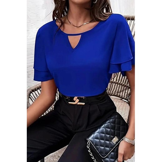 Bluzka ROFIELDA BLUE ze sklepu Ivet Shop w kategorii Bluzki damskie - zdjęcie 173127090