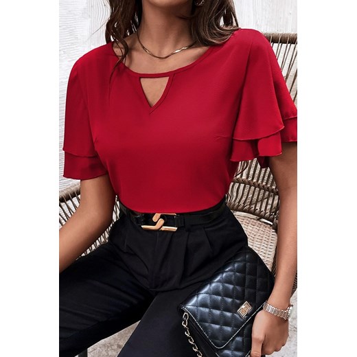 Bluzka ROFIELDA RED ze sklepu Ivet Shop w kategorii Bluzki damskie - zdjęcie 173127091