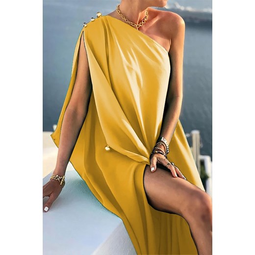 Sukienka DRELFIDA YELLOW ze sklepu Ivet Shop w kategorii Sukienki - zdjęcie 173127102