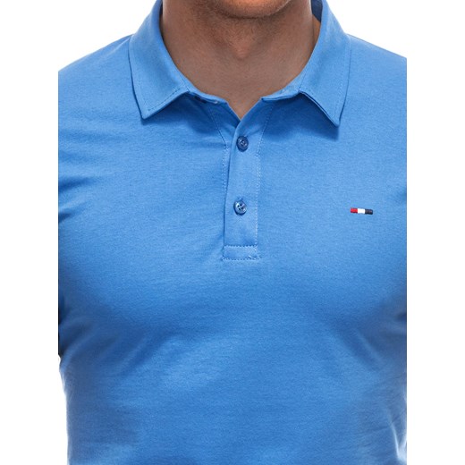Koszulka męska Polo bez nadruku 1940S - jasnoniebieska Edoti XXL Edoti