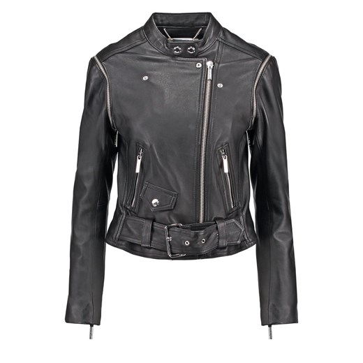 MICHAEL Michael Kors MOTO Kurtka skórzana black/silver zalando długie
