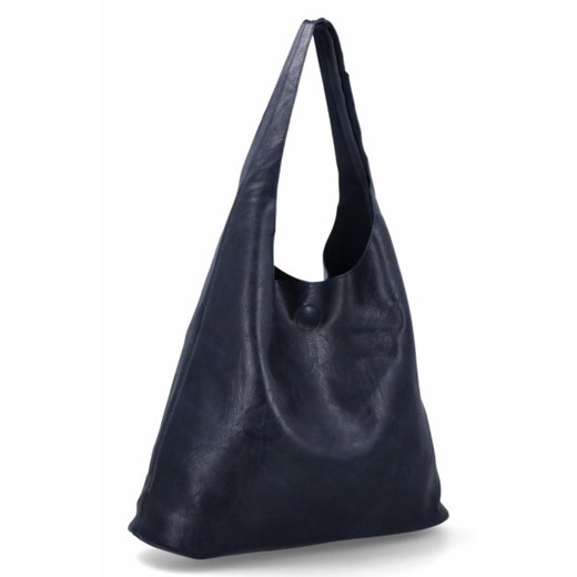 Duże Torebki Damskie Shopper Bag firmy Herisson Granatowe (kolory) ze sklepu torbs.pl w kategorii Torby Shopper bag - zdjęcie 173131294