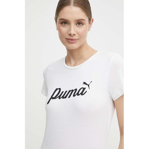 Puma t-shirt bawełniany damski kolor beżowy 679315 Puma XS ANSWEAR.com