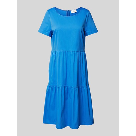 Niebieska sukienka Robe Légère z krótkim rękawem luźna casual oversize 