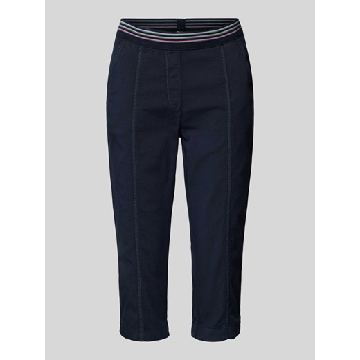 Spodnie capri o kroju regular fit z elastycznym pasem model ‘SUE’ ze sklepu Peek&Cloppenburg  w kategorii Spodnie damskie - zdjęcie 173134324