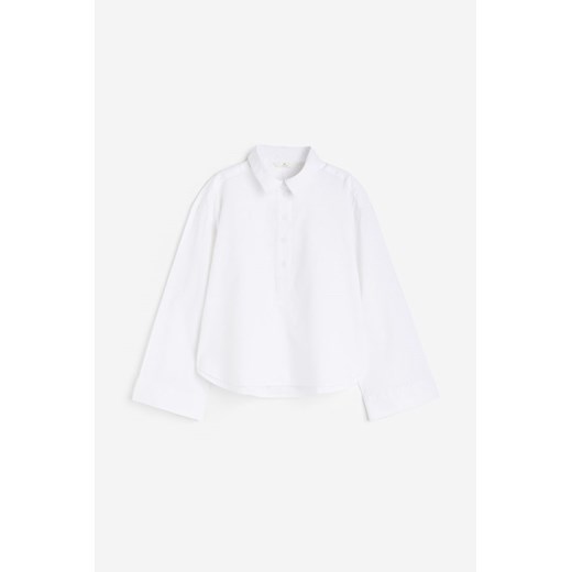 H & M - Koszula z domieszką lnu - Biały H & M XS H&M