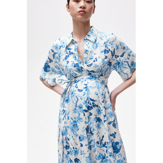 H & M - MAMA Szmizjerka Before & After - Niebieski ze sklepu H&M w kategorii Sukienki ciążowe - zdjęcie 173134964