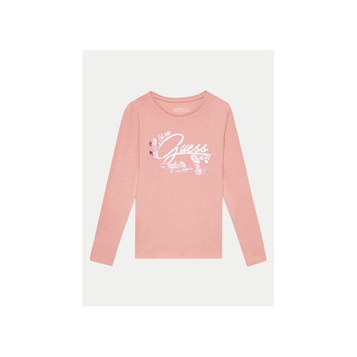 Guess Bluzka J4YI36 K6YW4 Różowy Regular Fit ze sklepu MODIVO w kategorii Bluzki dziewczęce - zdjęcie 173136623
