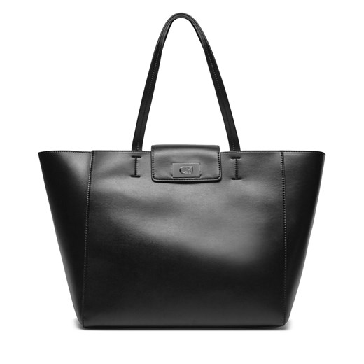 Torebka Calvin Klein Ck Push Medium Shopper K60K612148 Czarny ze sklepu eobuwie.pl w kategorii Torby Shopper bag - zdjęcie 173137624