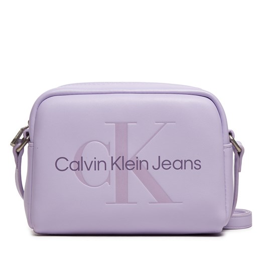 Torebka Calvin Klein Jeans Sculpted Camera Bag18 Mono K60K612220 Fioletowy ze sklepu eobuwie.pl w kategorii Listonoszki - zdjęcie 173137752