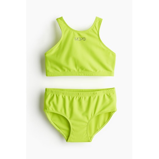 H & M - Sportowy kostium bikini - Zielony H & M 104 (3-4Y) H&M