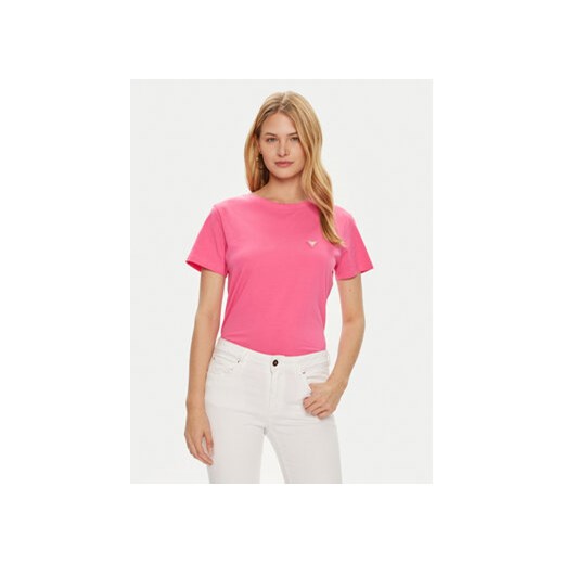 Guess T-Shirt V4YI09 J1314 Różowy Regular Fit ze sklepu MODIVO w kategorii Bluzki damskie - zdjęcie 173138651