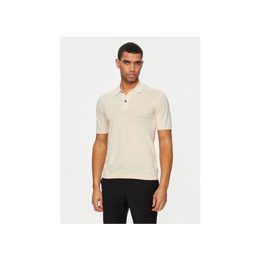 Calvin Klein Polo K10K113053 Beżowy Regular Fit ze sklepu MODIVO w kategorii T-shirty męskie - zdjęcie 173138762