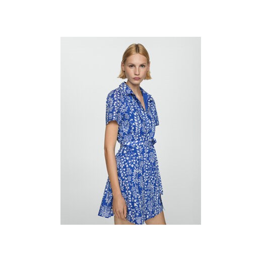 Mango Sukienka koszulowa Tropez 67098638 Niebieski Regular Fit ze sklepu MODIVO w kategorii Sukienki - zdjęcie 173138770