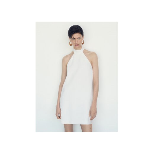 Mango Sukienka koktajlowa Bobiet 67086334 Biały Regular Fit ze sklepu MODIVO w kategorii Sukienki - zdjęcie 173139002