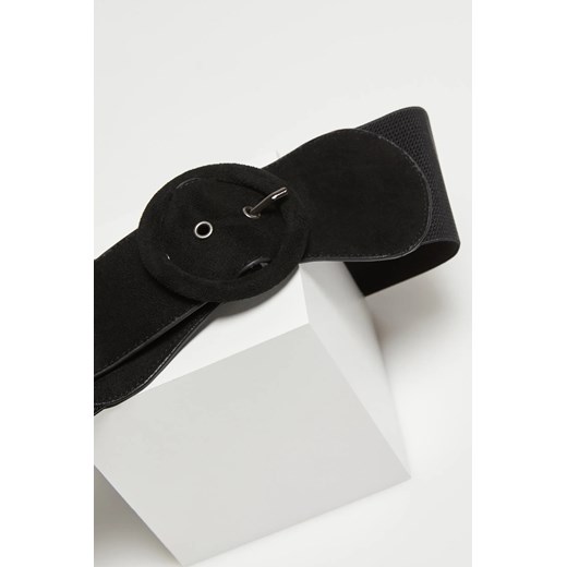 Szeroki pasek z klamrą beżowy S Moodo.pl