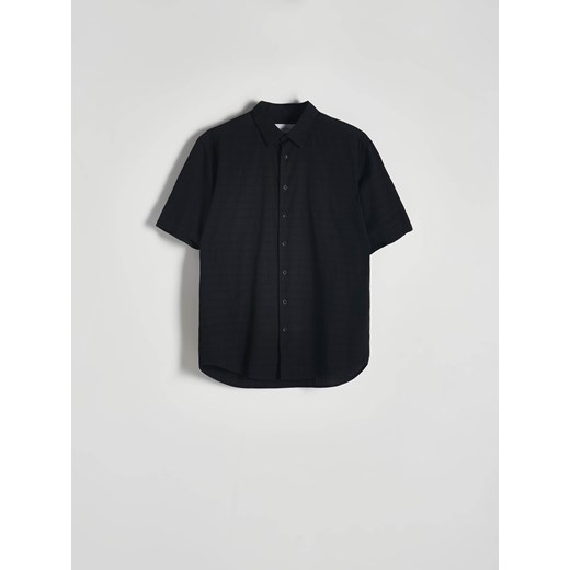 Reserved - Koszula regular z krótkim rękawem - czarny Reserved XL Reserved