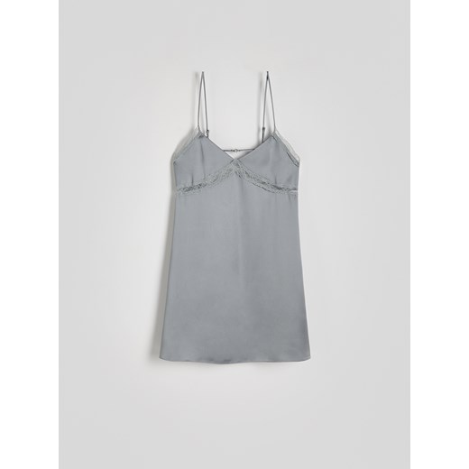 Reserved - Satynowa sukienka mini - jasnoniebieski Reserved S Reserved