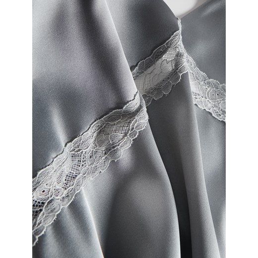 Reserved - Satynowa sukienka mini - jasnoniebieski Reserved S Reserved