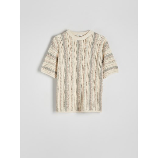 Reserved - Sweter ze strukturalnej dzianiny - wielobarwny ze sklepu Reserved w kategorii Swetry męskie - zdjęcie 173140122