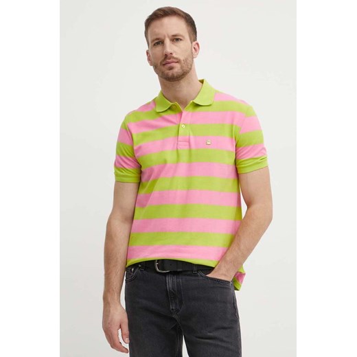 United Colors of Benetton polo bawełniane wzorzysty ze sklepu ANSWEAR.com w kategorii T-shirty męskie - zdjęcie 173140853