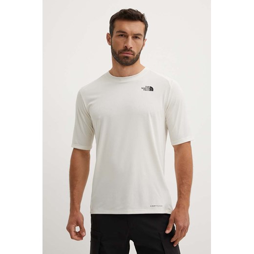 The North Face t-shirt sportowy Shadow kolor beżowy gładki NF0A87TUQLI1 ze sklepu ANSWEAR.com w kategorii T-shirty męskie - zdjęcie 173140913