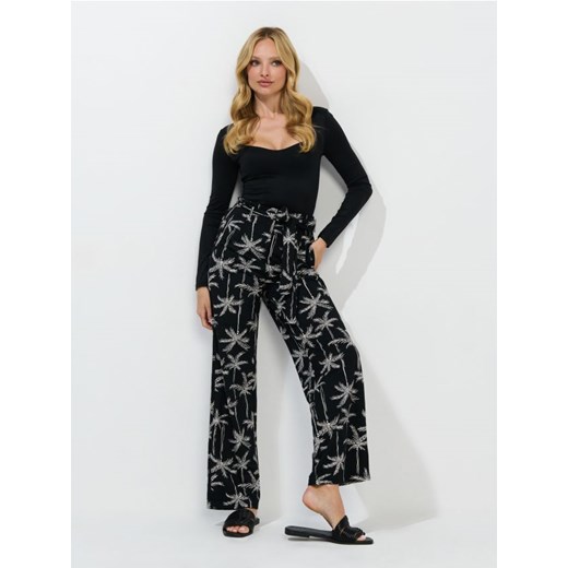 Sinsay - Spodnie z wiskozą - czarny ze sklepu Sinsay w kategorii Spodnie damskie - zdjęcie 173141524