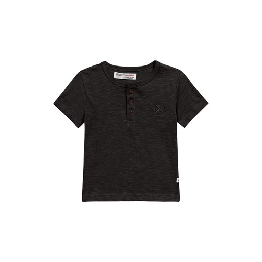 Ciemnoszary t-shirt bawełniany dla chłopca z guzikami Minoti 140/146 5.10.15